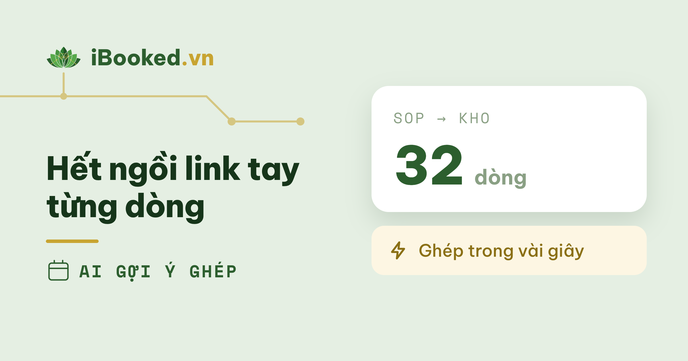 AI tự ghép vật tư quy trình vào kho — hết ngồi link tay từng dòng