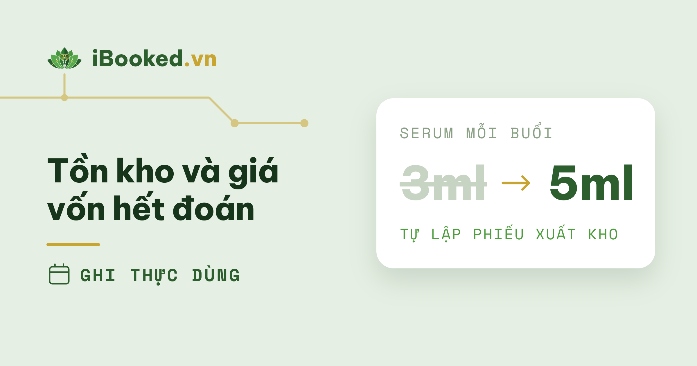 Ghi đúng vật tư thực dùng mỗi buổi — tồn kho và giá vốn hết đoán