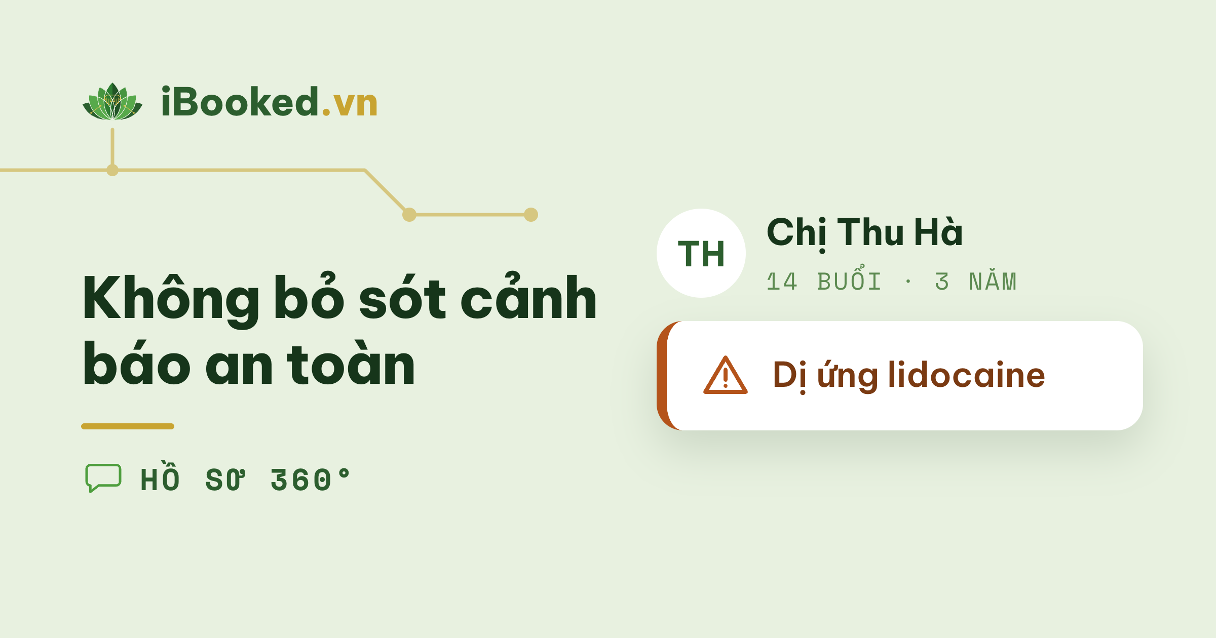 Hồ sơ khách 360°: cả hành trình khách trong một màn hình — kèm cảnh báo an toàn